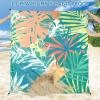 imageBeach Blanket Waterproof Sandproof Beach Mat 79quot X 83quot10x9for 28 Adults Quick Drying Outdoor Picnic Mat Beach Accessories for Travel Camping HikingPalm Leavescolorful