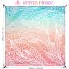 imageBeach Blanket Waterproof Sandproof Beach Mat 79quot X 83quot10x9for 28 Adults Quick Drying Outdoor Picnic Mat Beach Accessories for Travel Camping HikingWater Ripplespink Green White Gradient