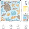 imageBeach Blanket Waterproof Sandproof Beach Mat 79quot X 83quot10x9for 28 Adults Quick Drying Outdoor Picnic Mat Beach Accessories for Travel Camping HikingMandala Sea