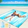 imageBeach Blanket Waterproof Sandproof Beach Mat 79quot X 83quot10x9for 28 Adults Quick Drying Outdoor Picnic Mat Beach Accessories for Travel Camping HikingBlue and White Splattered With Color
