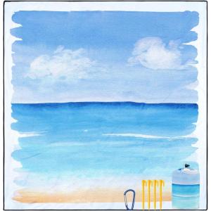 imageBeach Blanket Sandproof Extra Large Beach Mat Adults Waterproof Quick Drying Sand Free Mat Made by Premium Polyester with 4 Stakes ampamp 4 Corner Pockets for Outdoor Travel Camping HikingYhst