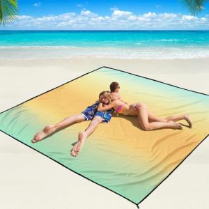 imageBeach Blanket Waterproof Sandproof Beach Mat 79quot X 83quot10x9for 28 Adults Quick Drying Outdoor Picnic Mat Beach Accessories for Travel Camping HikingGradientcalifornia