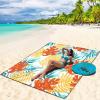 imageBeach Blanket Sandproof Extra Large Beach Mat Adults Waterproof Quick Drying Sand Free Mat Made by Premium Polyester with 4 Stakes amp 4 Corner Pockets for Outdoor Travel Camping HikingZlybdhhl