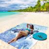 imageBeach Blanket Sandproof Extra Large Beach Mat Adults Waterproof Quick Drying Sand Free Mat Made by Premium Polyester with 4 Stakes amp 4 Corner Pockets for Outdoor Travel Camping HikingSee Turtle