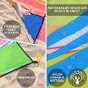 imageBeach Blanket Sandproof Extra Large Beach Mat Adults Waterproof Quick Drying Sand Free Mat Made by Premium Polyester with 4 Stakes amp 4 Corner Pockets for Outdoor Travel Camping HikingHbcs