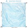 imageBeach Blanket Sandproof Extra Large Beach Mat Adults Waterproof Quick Drying Sand Free Mat Made by Premium Polyester with 4 Stakes amp 4 Corner Pockets for Outdoor Travel Camping HikingRippleblue
