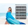 imageBeach Blanket Sandproof Extra Large Beach Mat Adults Waterproof Quick Drying Sand Free Mat Made by Premium Polyester with 4 Stakes amp 4 Corner Pockets for Outdoor Travel Camping Hiking3 Blue Striped