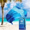 imageBeach Blanket Sandproof Extra Large Beach Mat Adults Waterproof Quick Drying Sand Free Mat Made by Premium Polyester with 4 Stakes amp 4 Corner Pockets for Outdoor Travel Camping Hiking5 Blue Striped