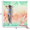 imageBeach Blanket Sandproof Extra Large Beach Mat Adults Waterproof Quick Drying Sand Free Mat Made by Premium Polyester with 4 Stakes amp 4 Corner Pockets for Outdoor Travel Camping HikingPslgreenorange