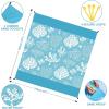 imageBeach Blanket Sandproof Extra Large Beach Mat Adults Waterproof Quick Drying Sand Free Mat Made by Premium Polyester with 4 Stakes amp 4 Corner Pockets for Outdoor Travel Camping HikingSeaweed