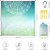 imageBeach Blanket Sandproof Extra Large Beach Mat Adults Waterproof Quick Drying Sand Free Mat Made by Premium Polyester with 4 Stakes amp 4 Corner Pockets for Outdoor Travel Camping HikingMtlsmgreen