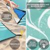 imageBeach Blanket Sandproof Extra Large Beach Mat Adults Waterproof Quick Drying Sand Free Mat Made by Premium Polyester with 4 Stakes amp 4 Corner Pockets for Outdoor Travel Camping HikingMtlsmgreen