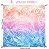 imageBeach Blanket Sandproof Extra Large Beach Mat Adults Waterproof Quick Drying Sand Free Mat Made by Premium Polyester with 4 Stakes amp 4 Corner Pockets for Outdoor Travel Camping HikingRipplegradient