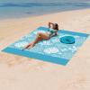 imageBeach Blanket Sandproof Extra Large Beach Mat Adults Waterproof Quick Drying Sand Free Mat Made by Premium Polyester with 4 Stakes amp 4 Corner Pockets for Outdoor Travel Camping HikingSeaweed