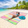 imageBeach Blanket Sandproof Extra Large Beach Mat Adults Waterproof Quick Drying Sand Free Mat Made by Premium Polyester with 4 Stakes amp 4 Corner Pockets for Outdoor Travel Camping HikingHbcs