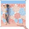 imageBeach Blanket Sandproof Extra Large Beach Mat Adults Waterproof Quick Drying Sand Free Mat Made by Premium Polyester with 4 Stakes amp 4 Corner Pockets for Outdoor Travel Camping HikingBlue Flower
