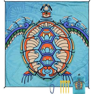 imageBeach Blanket Sandproof Extra Large Beach Mat Adults Waterproof Quick Drying Sand Free Mat Made by Premium Polyester with 4 Stakes amp 4 Corner Pockets for Outdoor Travel Camping HikingCshgmtl