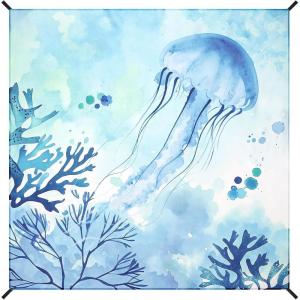 imageBeach Blanket Sandproof Extra Large Beach Mat Adults Waterproof Quick Drying Sand Free Mat Made by Premium Polyester with 4 Stakes amp 4 Corner Pockets for Outdoor Travel Camping HikingSm