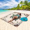 imageBeach Blanket Waterproof Sandproof Beach Mat 79 X 8310x9for 28 Adults Quick Drying Outdoor Picnic Mat Beach Accessories for Travel Camping HikingBeige Sea Turtle  Mandala