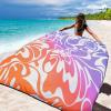 imageBeach Blanket Waterproof Sandproof Beach Mat 79 X 8310x9for 28 Adults Quick Drying Outdoor Picnic Mat Beach Accessories for Travel Camping HikingBig Flowerorange and Purple Gradient