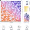 imageBeach Blanket Waterproof Sandproof Beach Mat 79 X 8310x9for 28 Adults Quick Drying Outdoor Picnic Mat Beach Accessories for Travel Camping HikingBig Flowerorange and Purple Gradient