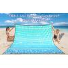 imageBeach Blanket Waterproof Sandproof Beach Mat 79 X 8310x9for 28 Adults Quick Drying Outdoor Picnic Mat Beach Accessories for Travel Camping HikingBlue Geometric Tribe