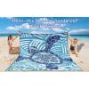 imageBeach Blanket Waterproof Sandproof Beach Mat 79 X 8310x9for 28 Adults Quick Drying Outdoor Picnic Mat Beach Accessories for Travel Camping HikingBlue Sea Turtle  Line Base