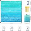 imageBeach Blanket Waterproof Sandproof Beach Mat 79 X 8310x9for 28 Adults Quick Drying Outdoor Picnic Mat Beach Accessories for Travel Camping HikingBlue Geometric Tribe
