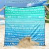 imageBeach Blanket Waterproof Sandproof Beach Mat 79 X 8310x9for 28 Adults Quick Drying Outdoor Picnic Mat Beach Accessories for Travel Camping HikingBlue Geometric Tribe
