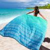 imageBeach Blanket Waterproof Sandproof Beach Mat 79 X 8310x9for 28 Adults Quick Drying Outdoor Picnic Mat Beach Accessories for Travel Camping HikingBlue Geometric Tribe