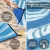 imageBeach Blanket Waterproof Sandproof Beach Mat 79 X 8310x9for 28 Adults Quick Drying Outdoor Picnic Mat Beach Accessories for Travel Camping HikingBlue Sea Turtle  Line Base