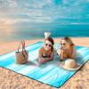 imageBeach Blanket Waterproof Sandproof Beach Mat 79 X 8310x9for 28 Adults Quick Drying Outdoor Picnic Mat Beach Accessories for Travel Camping HikingBlue and White Splattered With Color