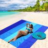 imageBeach Blanket Waterproof Sandproof Beach Mat 79 X 8310x9for 28 Adults Quick Drying Outdoor Picnic Mat Beach Accessories for Travel Camping HikingBlue