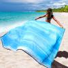 imageBeach Blanket Waterproof Sandproof Beach Mat 79 X 8310x9for 28 Adults Quick Drying Outdoor Picnic Mat Beach Accessories for Travel Camping HikingBluegreen Tinted Gradation