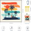 imageBeach Blanket Waterproof Sandproof Beach Mat 79 X 8310x9for 28 Adults Quick Drying Outdoor Picnic Mat Beach Accessories for Travel Camping HikingCoconut Tree  Rainbow