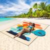imageBeach Blanket Waterproof Sandproof Beach Mat 79 X 8310x9for 28 Adults Quick Drying Outdoor Picnic Mat Beach Accessories for Travel Camping HikingCoconut Tree  Rainbow