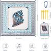 imageBeach Blanket Waterproof Sandproof Beach Mat 79 X 8310x9for 28 Adults Quick Drying Outdoor Picnic Mat Beach Accessories for Travel Camping HikingColorful Spiral Conch  Lace Pattern
