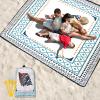 imageBeach Blanket Waterproof Sandproof Beach Mat 79 X 8310x9for 28 Adults Quick Drying Outdoor Picnic Mat Beach Accessories for Travel Camping HikingColorful Spiral Conch  Lace Pattern