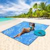 imageBeach Blanket Waterproof Sandproof Beach Mat 79 X 8310x9for 28 Adults Quick Drying Outdoor Picnic Mat Beach Accessories for Travel Camping HikingLarge Shell  Blue
