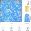 imageBeach Blanket Waterproof Sandproof Beach Mat 79 X 8310x9for 28 Adults Quick Drying Outdoor Picnic Mat Beach Accessories for Travel Camping HikingLarge Shell  Blue