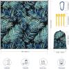 imageBeach Blanket Waterproof Sandproof Beach Mat 79 X 8310x9for 28 Adults Quick Drying Outdoor Picnic Mat Beach Accessories for Travel Camping HikingLeaves Black