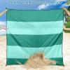 imageBeach Blanket Waterproof Sandproof Beach Mat 79 X 8310x9for 28 Adults Quick Drying Outdoor Picnic Mat Beach Accessories for Travel Camping HikingLight and Dark Green