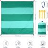 imageBeach Blanket Waterproof Sandproof Beach Mat 79 X 8310x9for 28 Adults Quick Drying Outdoor Picnic Mat Beach Accessories for Travel Camping HikingLight and Dark Green