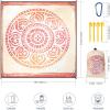imageBeach Blanket Waterproof Sandproof Beach Mat 79 X 8310x9for 28 Adults Quick Drying Outdoor Picnic Mat Beach Accessories for Travel Camping HikingMandala  Orange Yellow