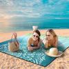imageBeach Blanket Waterproof Sandproof Beach Mat 79 X 8310x9for 28 Adults Quick Drying Outdoor Picnic Mat Beach Accessories for Travel Camping HikingMandala Inkgreen