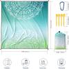 imageBeach Blanket Waterproof Sandproof Beach Mat 79 X 8310x9for 28 Adults Quick Drying Outdoor Picnic Mat Beach Accessories for Travel Camping HikingMandala Inkgreen