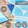 imageBeach Blanket Waterproof Sandproof Beach Mat 79 X 8310x9for 28 Adults Quick Drying Outdoor Picnic Mat Beach Accessories for Travel Camping HikingMandala Inkblue