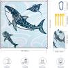 imageBeach Blanket Waterproof Sandproof Beach Mat 79 X 8310x9for 28 Adults Quick Drying Outdoor Picnic Mat Beach Accessories for Travel Camping HikingOcean Shark
