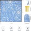 imageBeach Blanket Waterproof Sandproof Beach Mat 79 X 8310x9for 28 Adults Quick Drying Outdoor Picnic Mat Beach Accessories for Travel Camping HikingSea Creature  Blue
