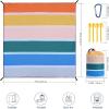 imageBeach Blanket Waterproof Sandproof Beach Mat 79 X 8310x9for 28 Adults Quick Drying Outdoor Picnic Mat Beach Accessories for Travel Camping HikingSolidrainbow